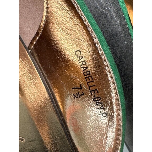 GoMax Carabelle Gray Green Outline Pump Pointed Toe Heels Size 7.5 - Picture 7 of 10